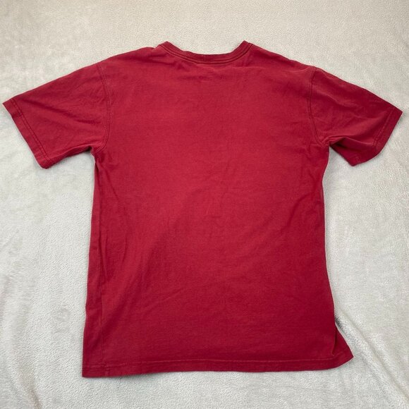 Carhartt Mens T-Shirt Medium Short Sleeve Crew Neck Relaxed Fit Pocket Tee Red - Picture 10 of 10